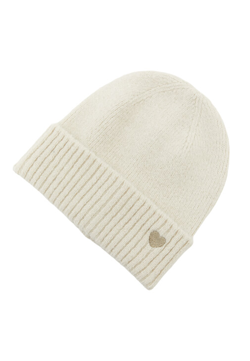 Krem Yün Karışımlı Bere