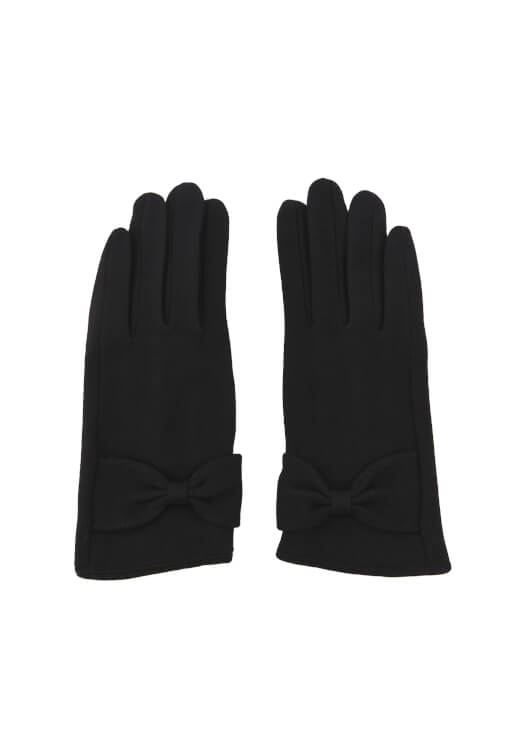 Siyah Kurdele Detaylı Eldiven