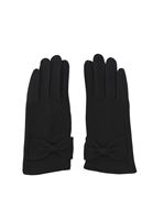 Bayan Siyah Kurdele Detaylı Eldiven