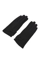 Bayan Siyah Kurdele Detaylı Eldiven