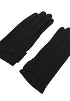 Bayan Siyah Kurdele Detaylı Eldiven