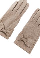 Bayan Bej Kurdele Detaylı Eldiven