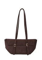 Bayan Kahverengi Askılı Süet Omuz Çantası 