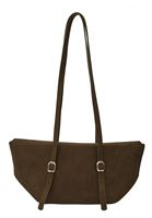 Bayan Yeşil Askılı Süet Omuz Çantası 