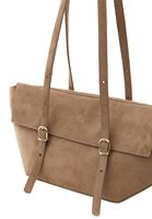 Bayan Bej Askılı Süet Omuz Çantası 