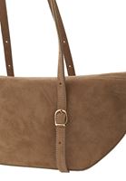 Bayan Bej Askılı Süet Omuz Çantası 