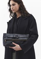 Bayan Siyah Crocodile Dokulu El Çantası