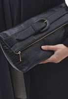 Bayan Siyah Crocodile Dokulu El Çantası