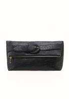 Bayan Siyah Crocodile Dokulu El Çantası