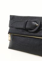 Bayan Siyah Crocodile Dokulu El Çantası