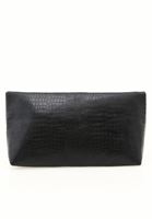 Bayan Siyah Crocodile Dokulu El Çantası