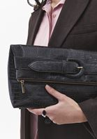 Bayan Kahverengi Crocodile Dokulu El Çantası