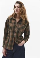 Bayan Çok Renkli Yıkamalı Oversize Gömlek