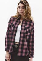 Bayan Çok Renkli Ekoseli Oversize Gömlek