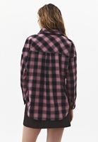 Bayan Çok Renkli Ekoseli Oversize Gömlek