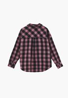 Bayan Çok Renkli Ekoseli Oversize Gömlek