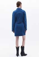 Bayan Mavi Mini Denim Elbise