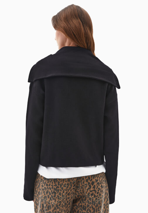 Fermuarlı Kazak ve Leoparlı Pantolon Kombini