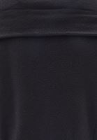 Bayan Siyah Fermuarlı Polo Yaka Kazak