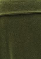 Bayan Yeşil Fermuarlı Polo Yaka Kazak