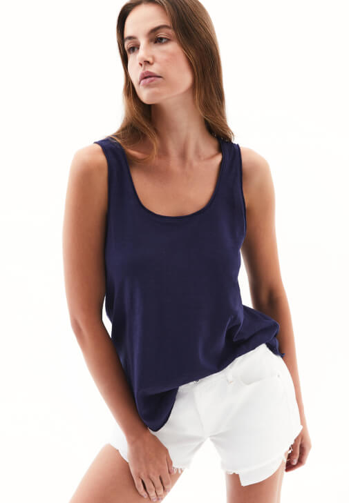 Lacivert Pamuklu U Yaka Atlet