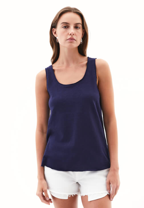 Pamuklu U Yaka Atlet ve Mini Şort Kombini