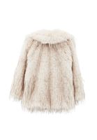 Bayan Krem Oversize Vegan Kürk