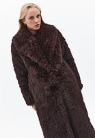 Bayan Kahverengi Oversize Vegan Kürk