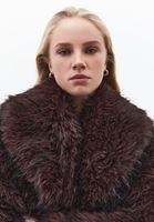 Bayan Kahverengi Oversize Vegan Kürk