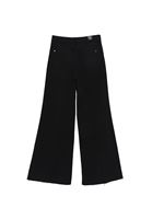 Bayan Siyah Yüksek Bel Wide-Leg Pantolon