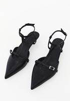 Bayan Siyah Kısa Topuklu Ayakkabı