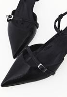 Bayan Siyah Kısa Topuklu Ayakkabı