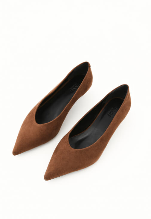 Kahverengi Süet Topuklu Ayakkabı