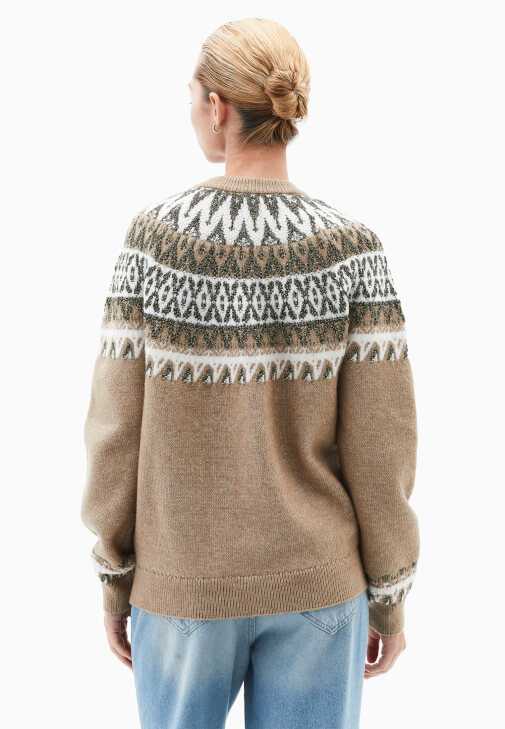 Jakarlı Kazak ve Pantolon Kombini