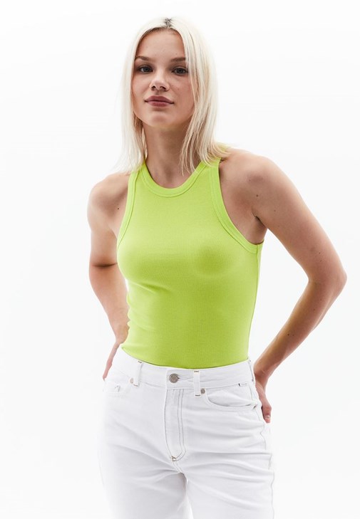 Yeşil Halter Yaka Atlet
