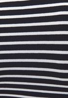 Bayan Çok Renkli Sıfır Yaka Çizgili Tişört