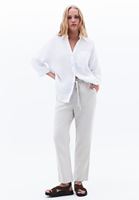 Keten Pantolon ve Keten Oversize Gömlek Kombini