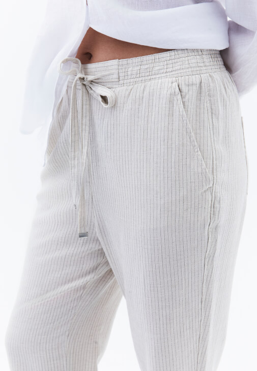 Keten Pantolon ve Keten Oversize Gömlek Kombini