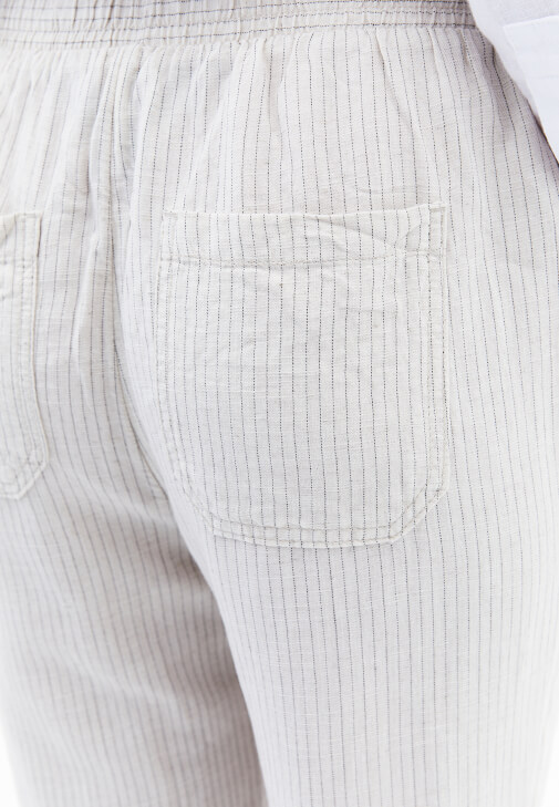 Keten Pantolon ve Keten Oversize Gömlek Kombini