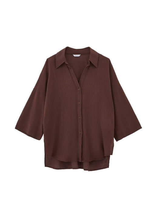 Keten Gömlek ve Carrot-Fit Pantolon Kombini