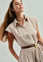 Bayan Kahverengi Toka Detaylı Kemer