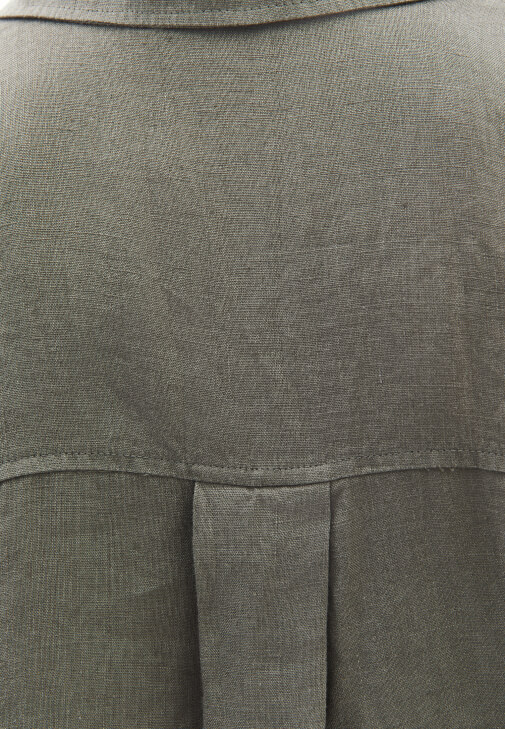 Keten Gömlek ve Wide-Leg Pantolon Kombini