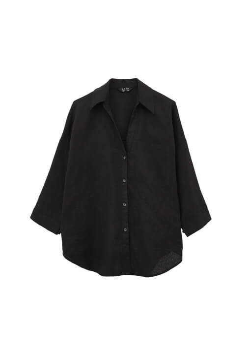 Keten Gömlek ve Bol Paça Pantolon Kombini