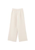 Bayan Bej Keten Wide-Leg Pantolon