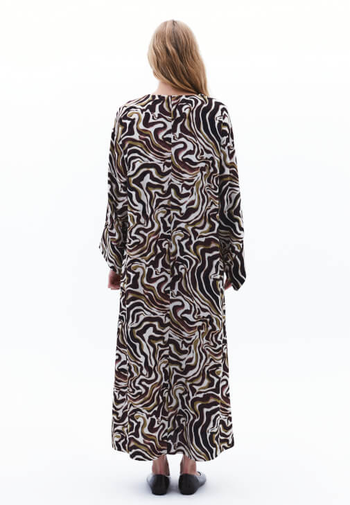 Keten Karışımlı Elbise ve Babet Kombini