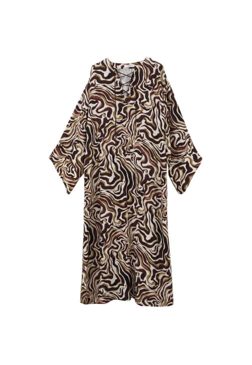 Keten Karışımlı Elbise ve Babet Kombini