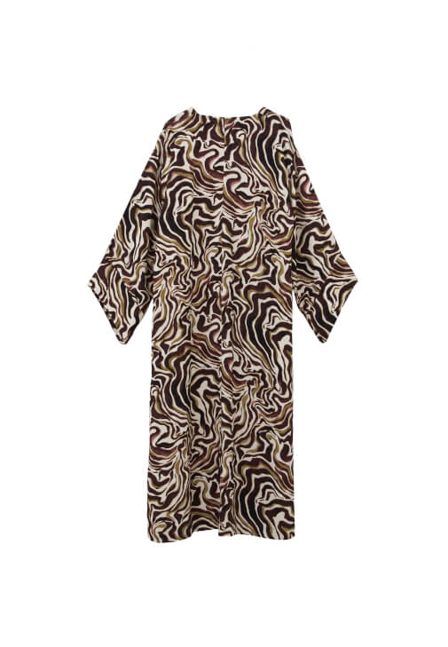 Keten Karışımlı Elbise ve Babet Kombini