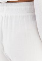 Bayan Beyaz Keten Karışımlı Baggy-Fit Pantolon