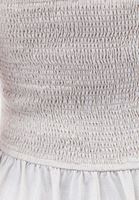 Bayan Bej Keten Karışımlı Gipeli Tulum