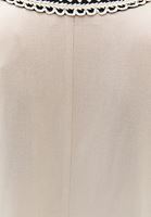 Bayan Bej Keten Karışımlı Kimono